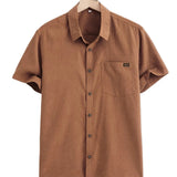 Chemise en Coton à Manches Courtes Décontractée