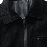Veste en Velours Côtelé pour Homme - Noire