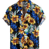 Chemise à Manches Courtes avec Motif Floral pour Hommes