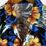 Chemise à Manches Courtes avec Motif Floral pour Hommes