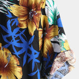 Chemise à Manches Courtes avec Motif Floral pour Hommes