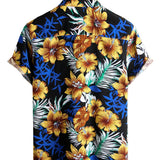 Chemise à Manches Courtes avec Motif Floral pour Hommes