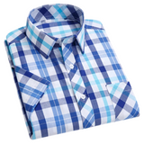 Chemise à Carreaux à Manches Courtes en Coton
