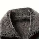 Veste en Cuir Élégante avec Fleece