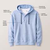 Pull henley en maille gaufrée Fonderie