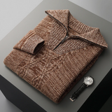 Pull zippé Taranto en laine Mérinos