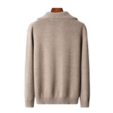 Pull zippé Taranto en laine Mérinos