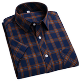 Chemise à Carreaux à Manches Courtes en Coton