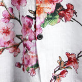 Chemise à Manches Courtes en Coton avec Motif Floral pour Hommes