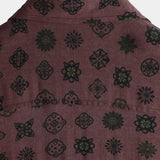 Chemise Classique Rétro à Manches Courtes en Coton Géométrique pour Hommes