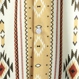 Chemise Vintage pour Homme à Rayures Verticales à Manches Courtes de Style Rétro des Années 70 avec Motif Aztèque