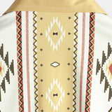 Chemise Vintage pour Homme à Rayures Verticales à Manches Courtes de Style Rétro des Années 70 avec Motif Aztèque