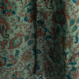 Chemise Vintage en Coton à Manches Courtes avec Boutons Style Rétro Paisley Verte pour Hommes des Années 70
