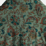Chemise Vintage en Coton à Manches Courtes avec Boutons Style Rétro Paisley Verte pour Hommes des Années 70