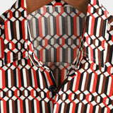 Chemise en Coton d'Été de Style Rétro à Manches Courtes pour Hommes