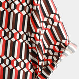 Chemise en Coton d'Été de Style Rétro à Manches Courtes pour Hommes