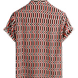 Chemise en Coton d'Été de Style Rétro à Manches Courtes pour Hommes