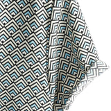 Chemise en Coton Vintage Géométrique pour Homme avec Boutons d'Été Retro à Manches Courtes