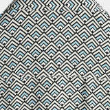 Chemise en Coton Vintage Géométrique pour Homme avec Boutons d'Été Retro à Manches Courtes