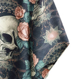 T-shirt en Coton d'Été à Manches Courtes pour Hommes avec Crâne Punk Rock