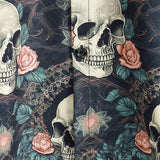 T-shirt en Coton d'Été à Manches Courtes pour Hommes avec Crâne Punk Rock