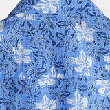 Chemise en Coton à Motif Floral Tropical pour Hommes à Manches Courtes