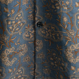 Chemise en Coton pour Homme avec Motif Floral Paisley Vintage des Années 70 avec Boutons et Manches Courtes pour la Plage
