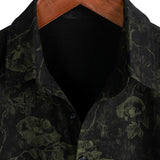 Chemise Hawaïenne à Manches Courtes avec Imprimé Fleurs Rétro pour Hommes