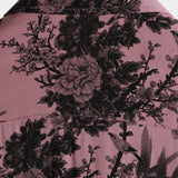 Chemise rose à manches courtes en coton avec des fleurs hawaïennes pour hommes en bambou