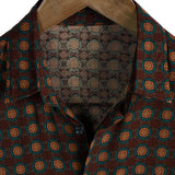 Chemise en Coton d'Été Décontractée Vintage à Manches Courtes pour Hommes