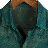 Chemise Homme à Manches Courtes Imprimé Floral en Coton, Respirante pour les Vacances