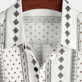 Chemise à Manches Courtes en Coton de Style Hawaïen pour Hommes