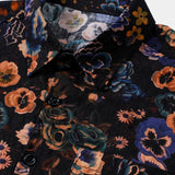 Chemise à Manches Courtes en Coton de Style Boho avec Motif Floral pour Hommes