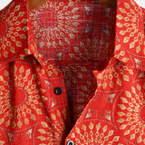 Chemise Hawaïenne en Coton Boho Vintage pour Homme à Manches Courtes des Années 70.
