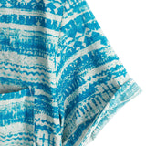 Chemise pour Homme à Manches Courtes Vintage en Coton de Couleur Bleue