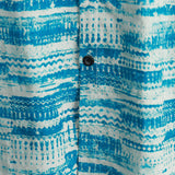 Chemise pour Homme à Manches Courtes Vintage en Coton de Couleur Bleue