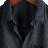 Chemise en Coton à Manches Courtes et Boutonnage pour Hommes, Style Décontracté, Coupe Lâche, Plage