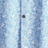 Chemise à Manches Courtes en Coton de Style Hawaïen pour Hommes, Avec Bouton, Couleur Bleu Clair