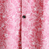 Chemise à Manches Courtes de Style Hawaïen pour Hommes avec Boutons de Couleur Rose