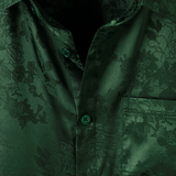 Chemise Homme à Manches Courtes en Jersey Satiné à Fleurs