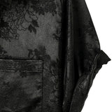 Chemise Homme à Manches Courtes en Satin de Coton à Motif Floral Décontractée