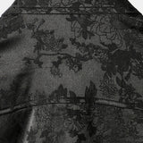 Chemise Homme à Manches Courtes en Satin de Coton à Motif Floral Décontractée
