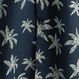 Chemise Hawaïenne à Manches Courtes en Coton avec Motif de Palmiers pour Hommes