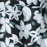 Chemise en Coton pour les Vacances au Style Tropical avec Motif Floral, Manches Courtes pour Hommes