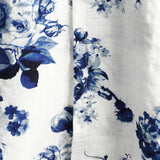 Chemise Hawaïenne pour Homme en Coton à Motif Floral Bleu, Manches Courtes, avec Boutons et Col Blanc