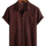 Chemise en Coton à Fleurs Rétro Boho pour Hommes