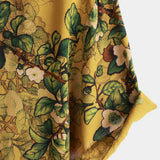 Chemise en Coton Vintage Casual pour Homme avec Fleurs et Manches Courtes