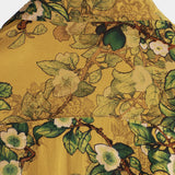 Chemise en Coton Vintage Casual pour Homme avec Fleurs et Manches Courtes
