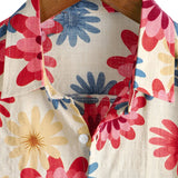 Chemise Hawaïenne pour Homme à Manches Courtes avec des Fleurs de Marguerite pour l'Été à la Plage