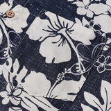 Chemise Vintage à Manches Courtes pour Hommes avec Motif Floral de l'Île